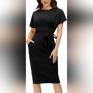 JASAMBAC Women's Bodycon Pencil Dress with pockets